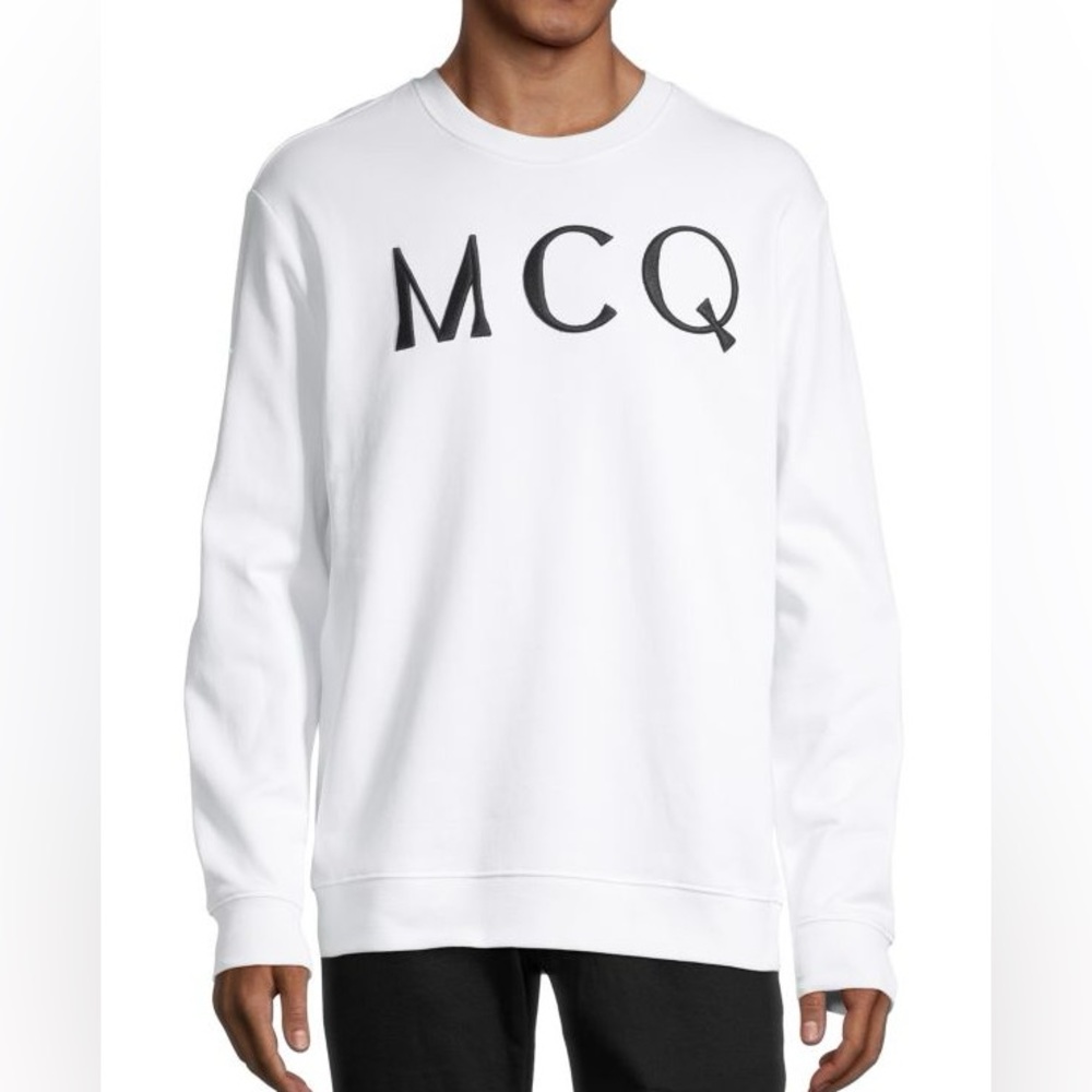 Alexander McQueen McQ embroidered logo white sweatshirt